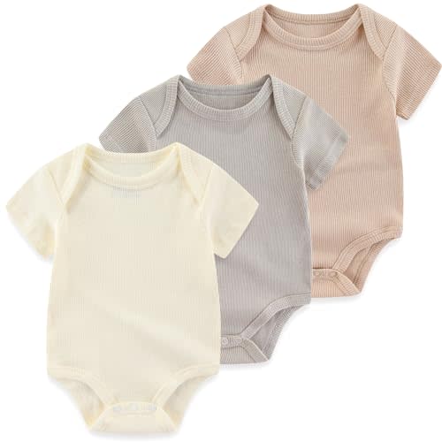 Ruliby Baby Bodysuit Boy Girl Clothes Soft Newborn Infant Outfit Short Sleeve Romper