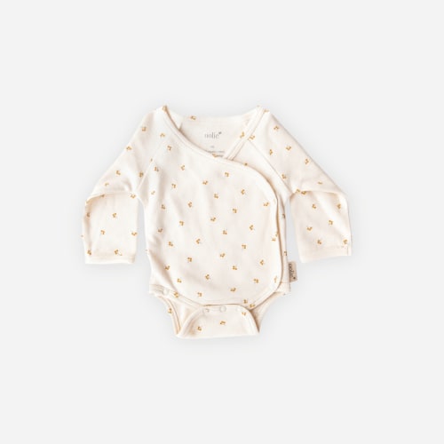 Organic Baby Bodysuit - Gold Sprig