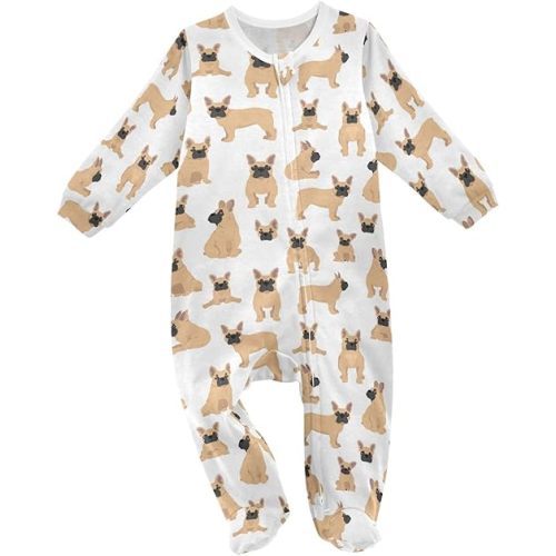 Dussdil Baby One-Piece Footies Newborn Rompers Pajamas Cotton Footed Pjs for Sleep Play Boys Girls