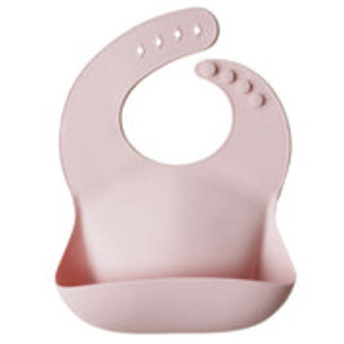 Mushie Silicone Baby Bib (Blush)