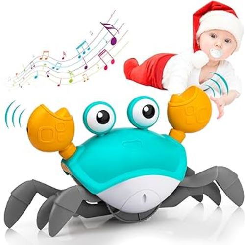 Crawling Crab Baby Toys Infant - Tumble Time Toy Gift Baby Boys and Girls 0-6 6-12 Learning to Crawl 9-12 12-18 Toddlers 36 Months Old Music Development Interactive Birthday Gift