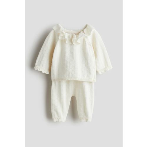 2-Piece Pointelle-Knit Set