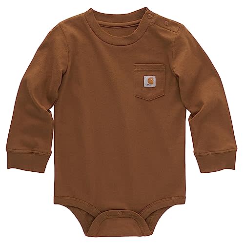 Carhartt Unisex Baby Long-Sleeve Pocket Bodysuit