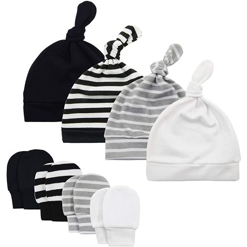 Zando Baby Hats 0-6 Months Newborn Mittens Infant Beanie Knot Baby Beanies Hat for Newborn Boys Girls Caps Baby Gifts