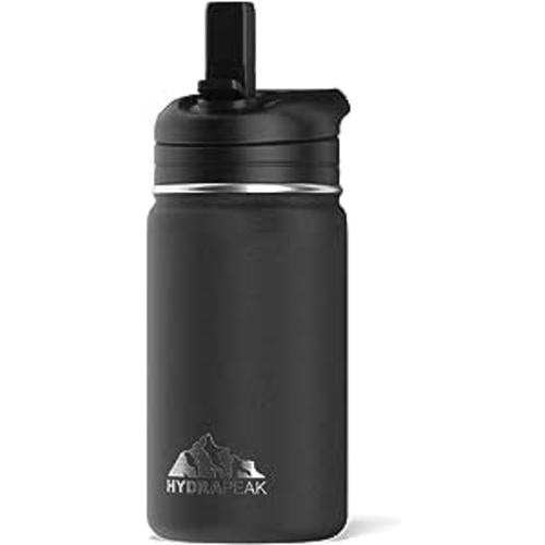 Hydrapeak Mini 14oz Kids Water Bottle with Straw Lid Insulated Water Bottle Kids  Kids Water Bottle Stainless Steel Kids Water Bottles (Cloud) 1 Cloud