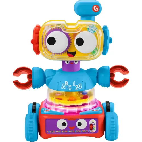 Fisher-Price Baby Toddler & Preschool Toy, 4-in-1 Learning Bot with Music Lights & Smart Stages Content for Kids Ages 6+ Months​ (Amazon Exclusive)