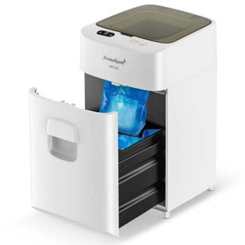 Aroma Room Electric Full-Automatic Odor-Locking Diaper Pail with 36 Count Bags, White