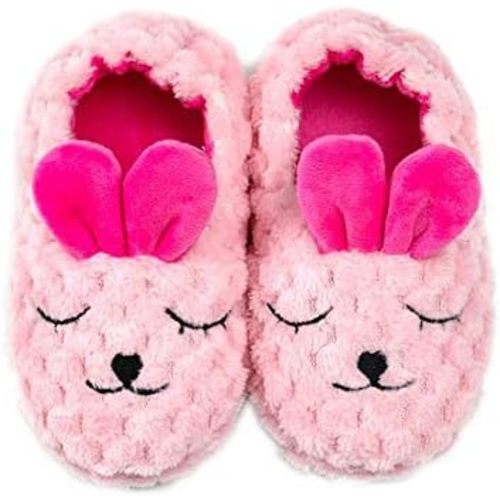 Baby Girls' House Slippers with Non-Slip Rubber