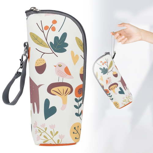 Baby Bottle Travel Bag Bottle Warmer Cooler Bag Portable Storage Container Travel Accessories for Mom Daycare / Animal World Insulated Bottle Bag