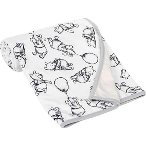 Lambs & Ivy Disney Baby WINNIE The POOH Baby Blanket - Tan/Cream Jersey/Minky
