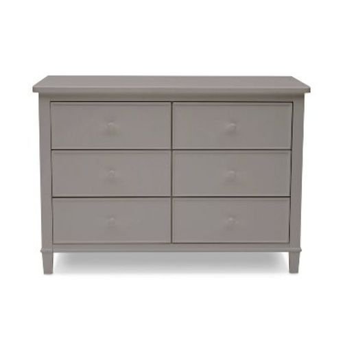 Delta Children Haven 6 Drawer Dresser With Interlocking Drawers - Gray