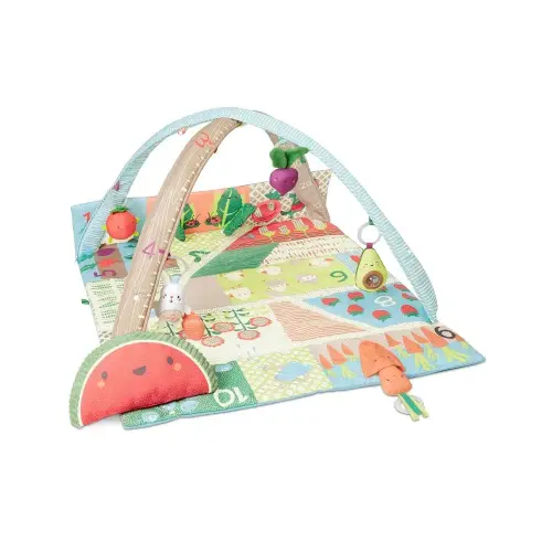 Skip Hop Tummy Time Mat, 3-in-1 Activity Baby Play Gym, Age 0+, Farmstand Grow & Play, Green