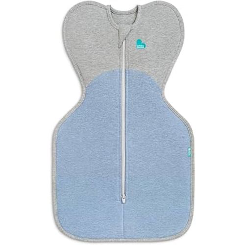 Love to Dream Swaddle, Baby Sleep Sack, 1.5 TOG, Swaddle UP Self-Soothing Swaddles for Newborns, Get Longer Sleep, Snug Fit Helps Calm Startle Reflex, Suitable for All Seasons, 5-8.5 lbs, Dusty Blue