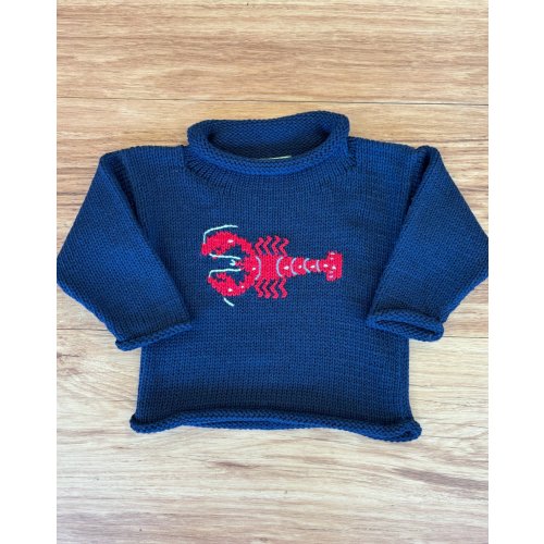 Claver | Navy Lobster Roll Neck Sweater — Children's Boutique | Kid and Kaboodle