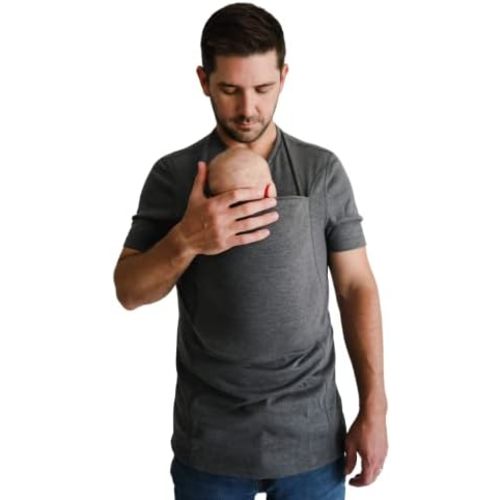 The Lalabu Dad Shirt | Hands-Free Baby Carrier for Dad with Kangaroo Pouch | Engineered for Bonding, Safety, & Comfort for Newborns Up to 15 Lbs. | CPSC Approved