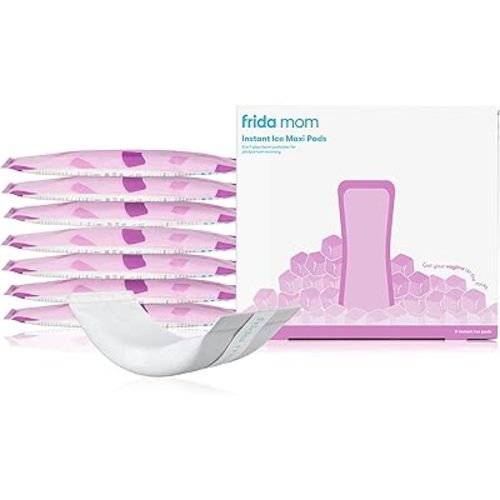 Frida Mom 2-in-1 Postpartum Pads, Absorbent Perineal Ice Maxi Pads, Instant Cold Therapy Packs and Maternity Pad in One