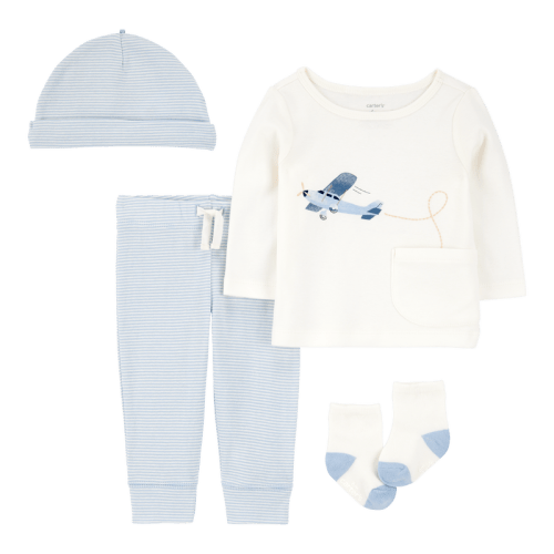 Blue Baby 4-Piece Airplane Print Outfit Set | Carter’s Oshkosh Canada