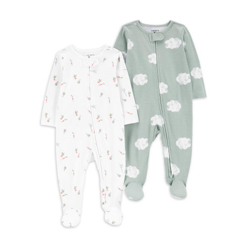 Carter's Child of Mine Baby Unisex Sleep N Play, 2-Pack, Sizes Preemie-6/9 Months