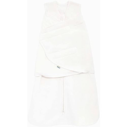 HALO Micro Fleece Sleepsack Swaddle, 3-Way Adjustable Wearable Blanket, TOG 3.0, Cream, Small, 3-6 Months