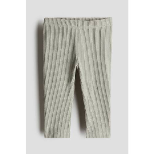 RIBBED COTTON LEGGINGS