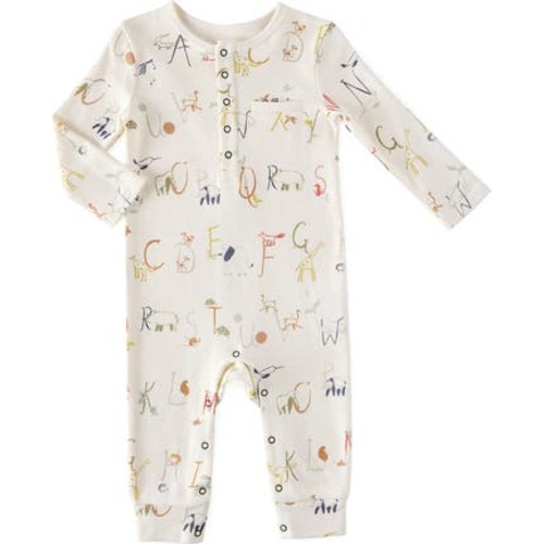 Long Sleeve Organic Cotton Henley Romper