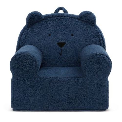 babyGap by Delta Children Faux Shearling Bear Chair - Greenguard Gold Certified - Navy