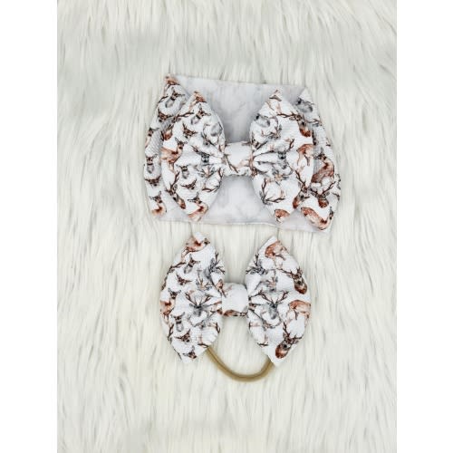 Deer Hunting Baby Bow: Nylon, Headwrap, Clip or Pigtail Set Hair Bow