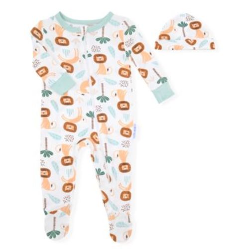 Baby Boys 2-Piece Print Footie and Hat Set