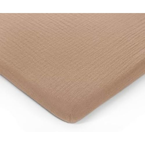 Muslin Fitted Bassinet Crib Sheet, Extra Soft 100% Muslin Cotton Bassinet Sheets by Comfy Cubs