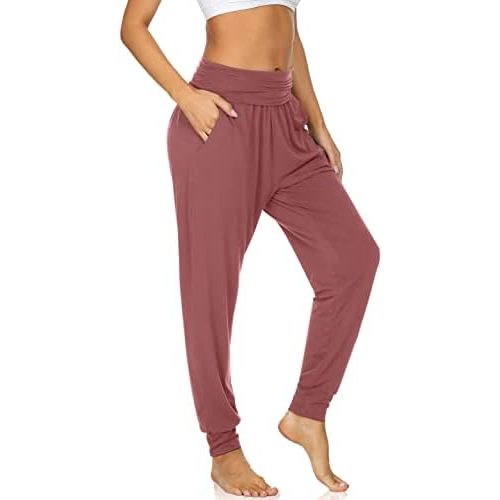 UEU Women's Cozy Yoga Joggers Pants Loose Workout Sweatpants Comfy Lounge Pants with Pockets