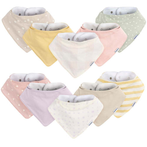 10-Pack Baby Girls Pink Plaid Jersey Bandana Bibs – Gerber Childrenswear