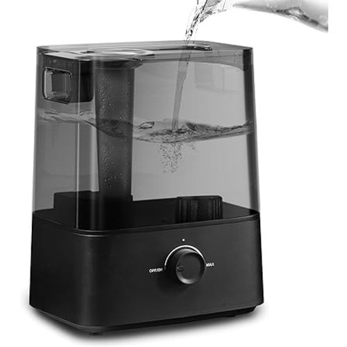 LEVOIT 6L Extra Large Humidifier for Bedroom Large Room Home, Cool Mist Last 60-Hour, Top Fill, Super Easy to Use and Clean, 360 Rotation Nozzle, Knob Control, Auto Shut Off, Quiet