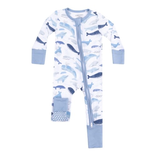 Blue Whales Convertible Zip Romper, 6-12M- Only a few left