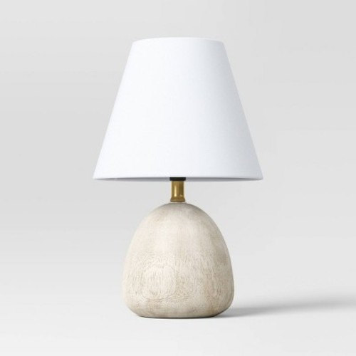 Faux Wood Mini Table Lamp - Threshold™, Color: White