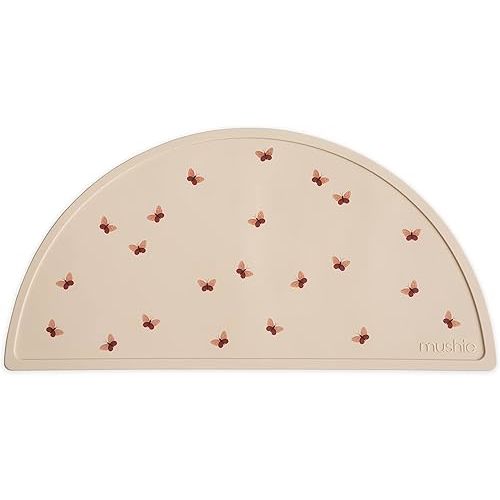 mushie Silicone Placemat for Kids | BPA-Free Non-Slip Design (Butterflies)