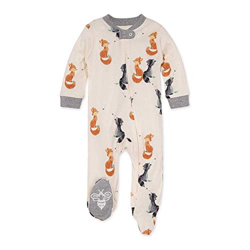 Burt's Bees Baby Boys' Sleep and Play Pjs, 100% Organic Cotton One-piece Zip Front Romper Jumpsuit Pajamas
