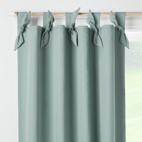 Blackout Tie Top Embellished Kids' Panel with Ties - Pillowfort™, Color: Smoke Green, Size: 84"