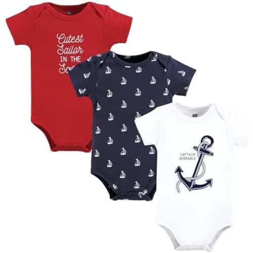 Hudson Baby Baby Boys Cotton Bodysuits 3-pack
