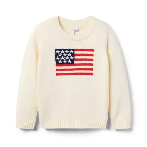 Boy Jet Ivory The Flag Sweater by Janie and Jack