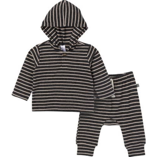 Hooded Brushed Hacci Top & Jogger Set, 3-6M