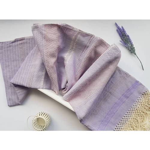 Mexican cotton rebozo, 98.5", Lavender