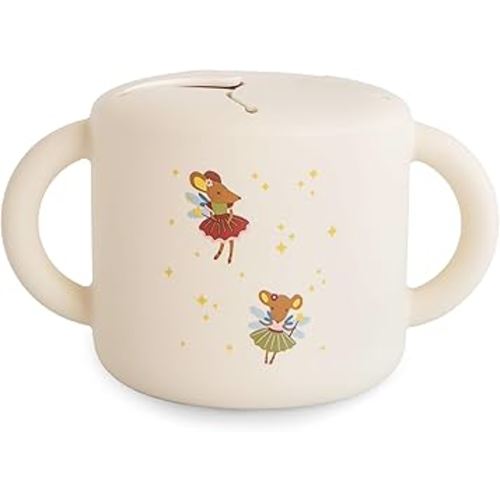 mushie Silicone Snack Cup | Spill Proof Food Container for Toddler and Baby (Fairy Mice)
