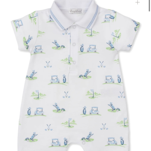 Fairway Foursome Blue Short Playsuit