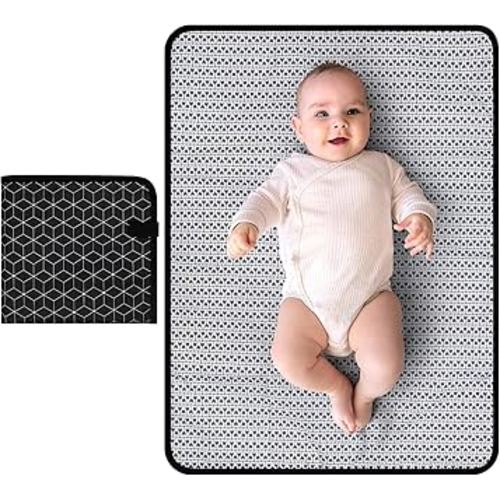 Accmor Portable Diaper Changing Pad, Waterproof Baby Changing Mat, Foldable Portable Travel Changing Pads for Baby, Black