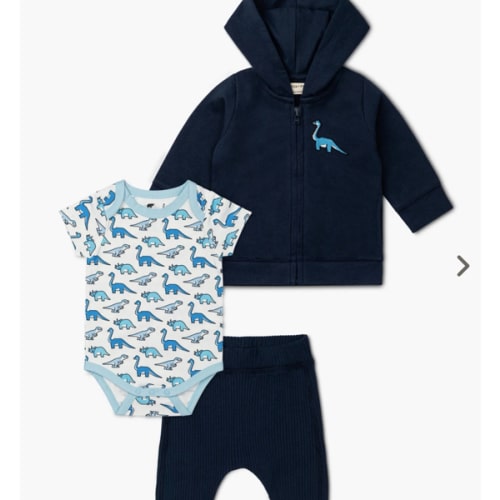 3-Piece Short Sleeve Bodysuit Set