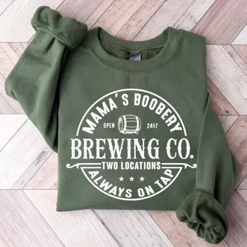 Breastfeeding Sweatshirt Mamas Boobery Crewneck Sweatshirt Nursing - TikTok Shop