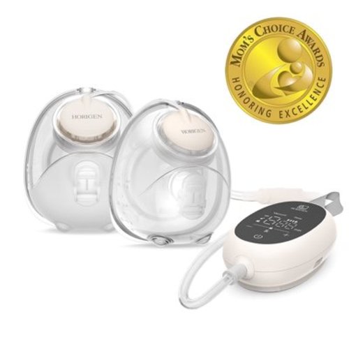 Horigen D6 Milk White Electric Hands Free Breast Pump Wearable Breastfeeding Strong Suction