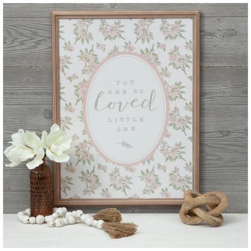 You Are So Loved Floral Wood Wall Decor