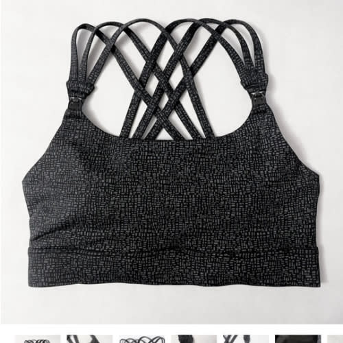 Chloé 4 Running Nursing & Pumping Sports Bra (Black Shimmer) – Sweat and Milk LLC