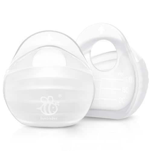 BumbleBee Milk Collector, Portable Silicone Breastmilk Catcher, Kick-Proof Wearable Brest Shields for Breastfeeding Mom, 3oz/2pcs